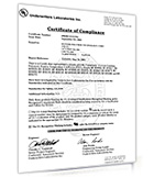 UL Certificate for PPTC